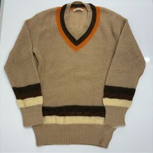 Wales Bonner SS22 Volta Jazz Mohair Blend V-Neck Sweater Size 5 (XL)